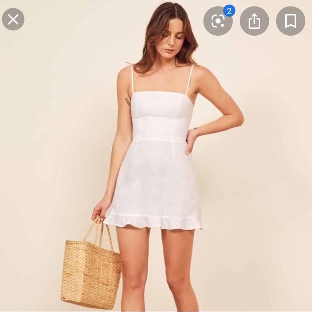 Reformation Kiernan White Dress size 8